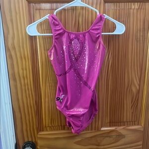 Gk Elite Pink Rhinestone Leotard
